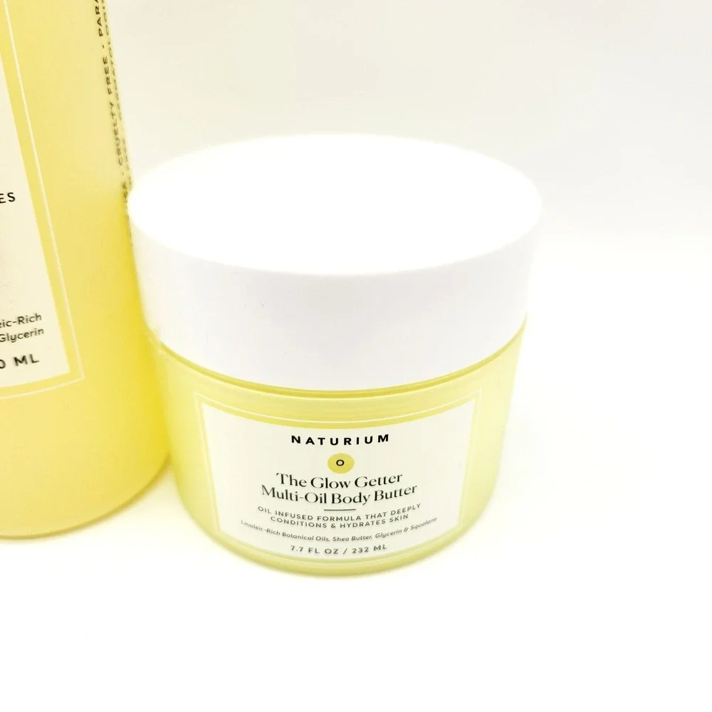 Naturium Glow Getter Set Body Wash 16.9 oz + Body‎ Butter 7.7 oz Hydrating Duo